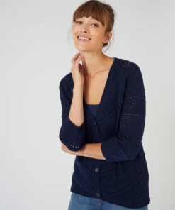 Gilet maille ajourée