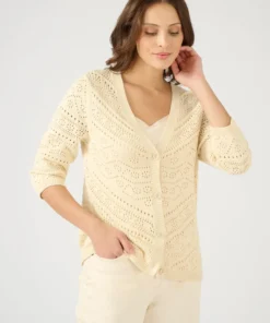 Gilet maille ajourée