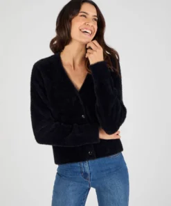 Gilet maille poilue