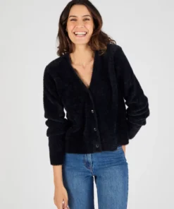 Gilet maille poilue