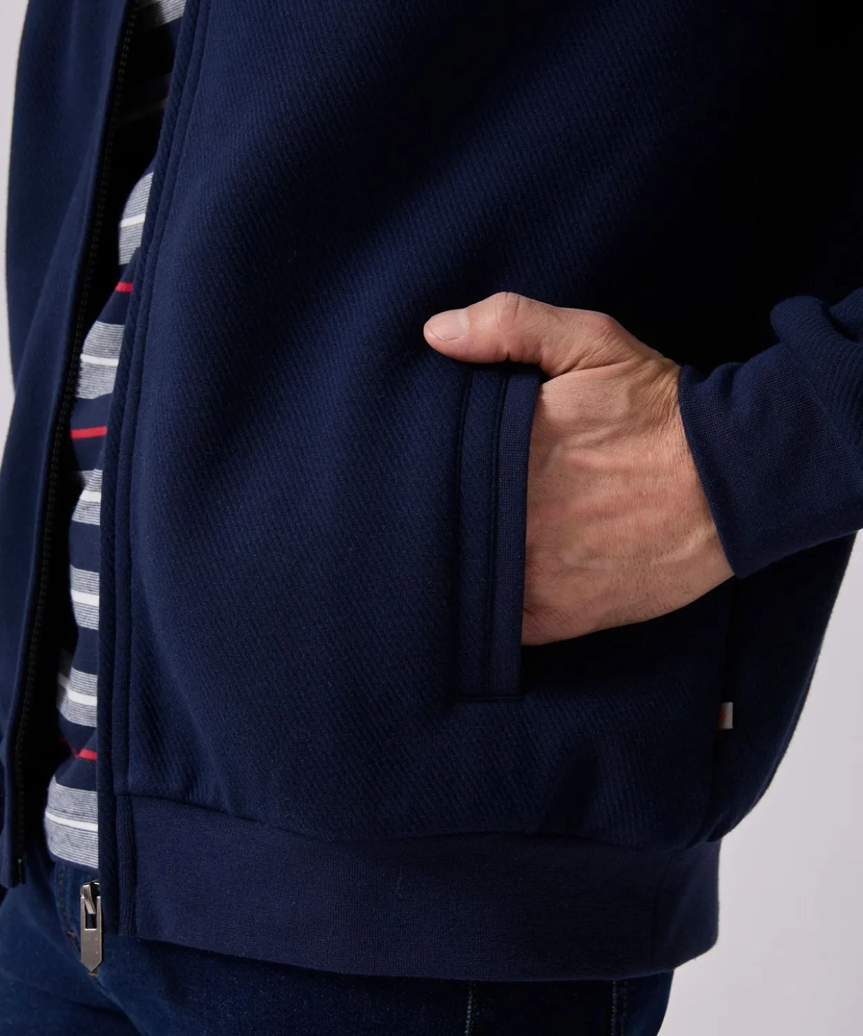 Gilet molleton zippé