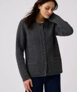 Gilet-veste torsadé 100% laine