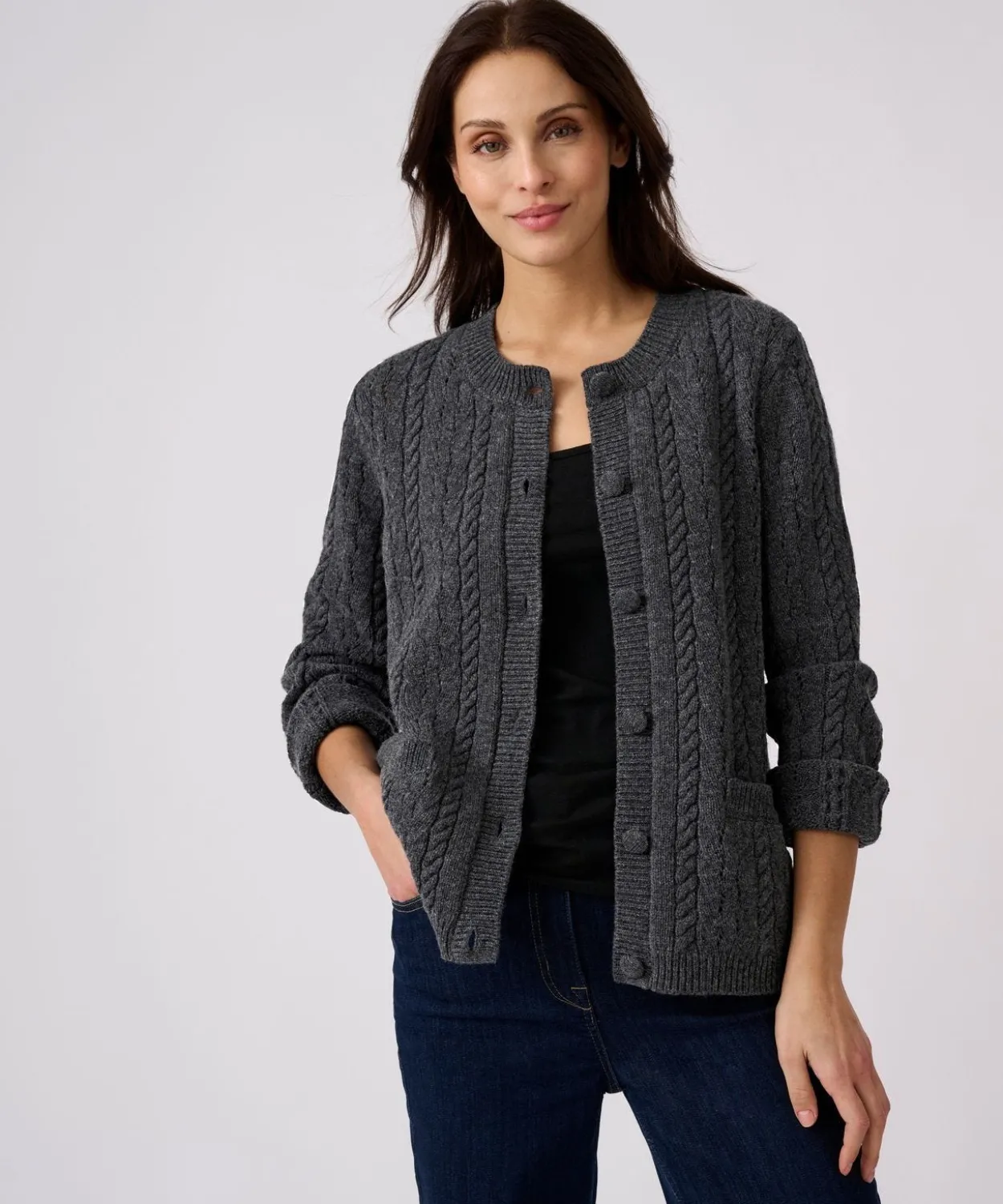 Gilet-veste torsadé 100% laine
