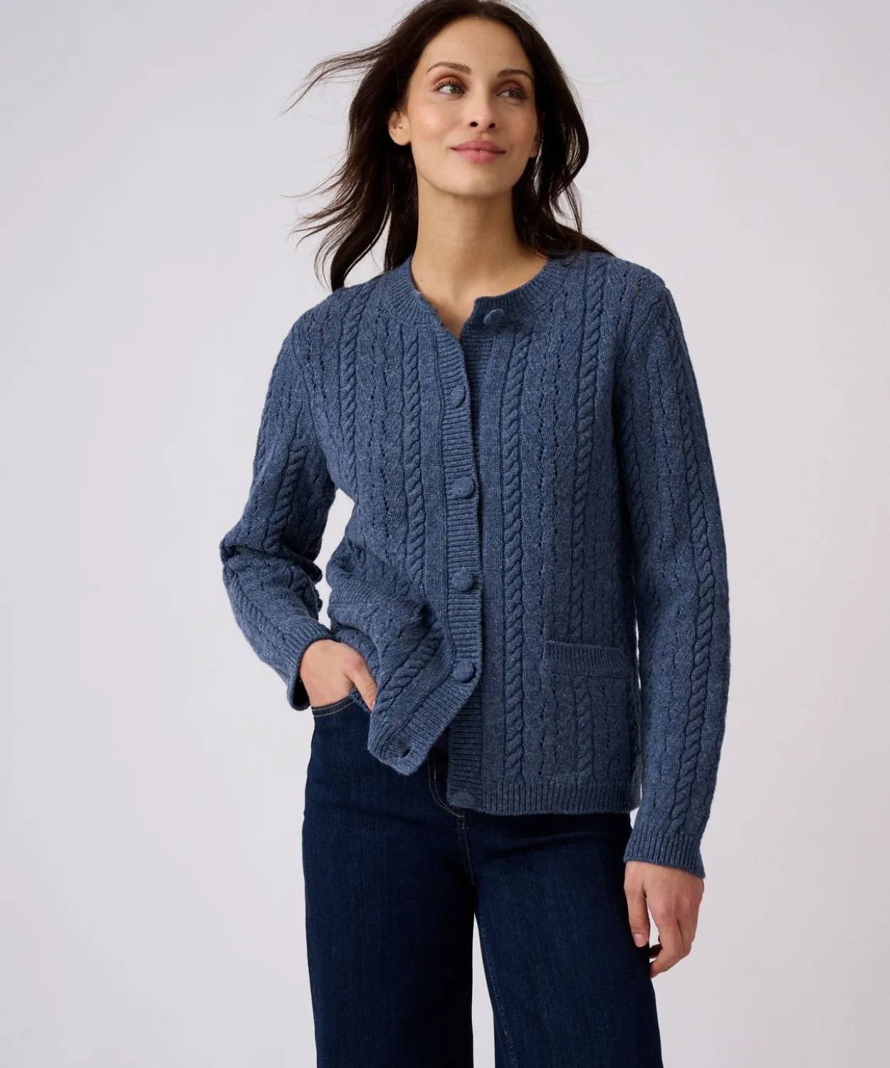 Gilet-veste torsadé 100% laine