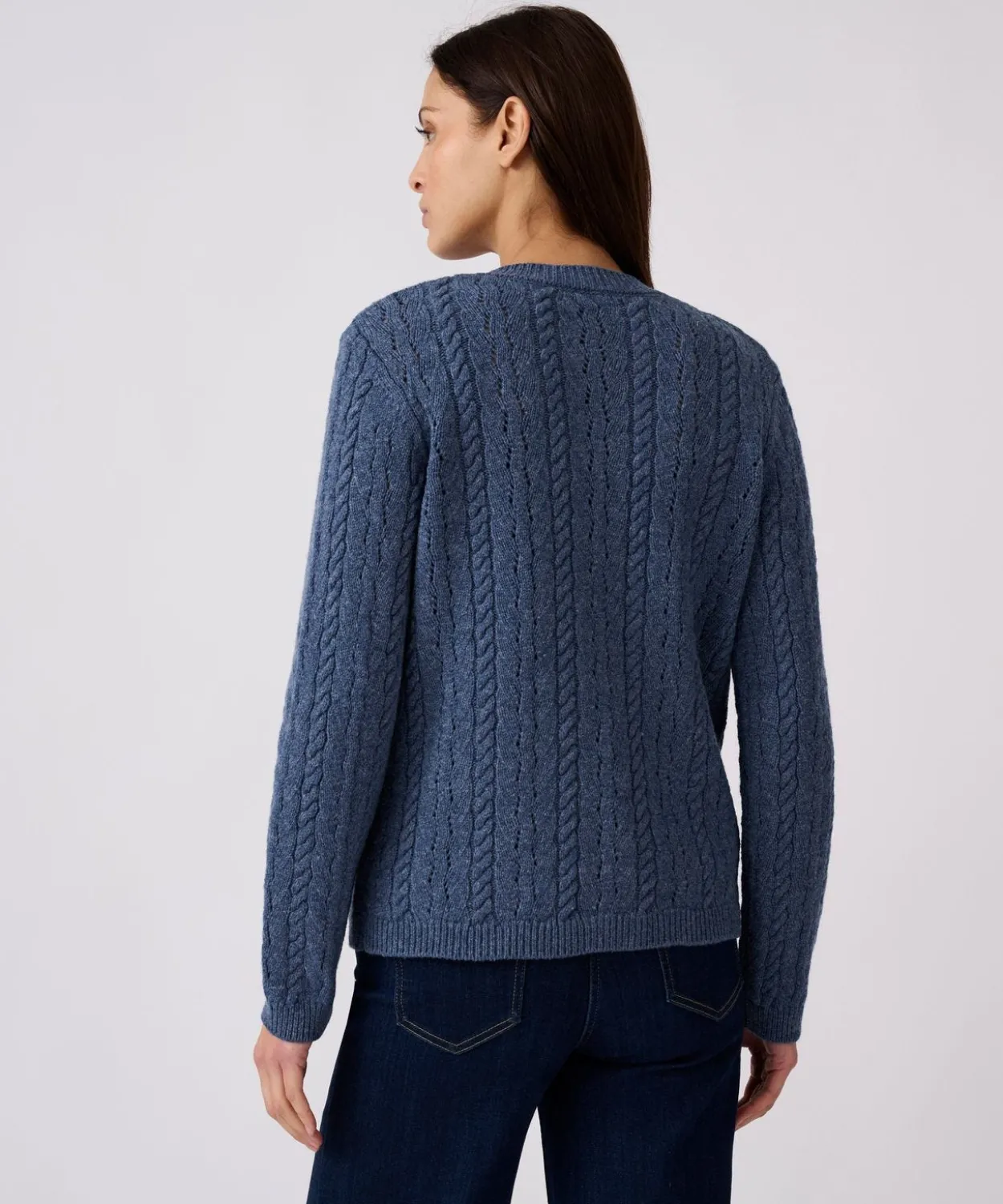 Gilet-veste torsadé 100% laine