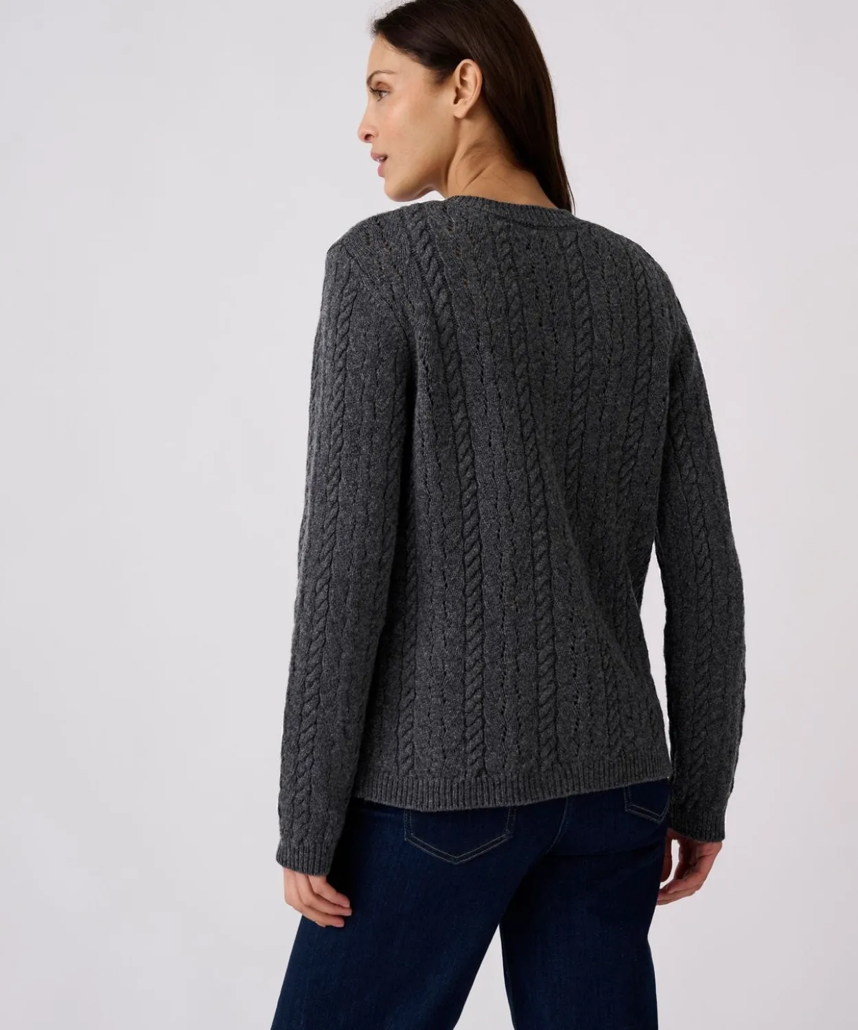 Gilet-veste torsadé 100% laine