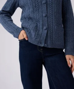 Gilet-veste torsadé 100% laine
