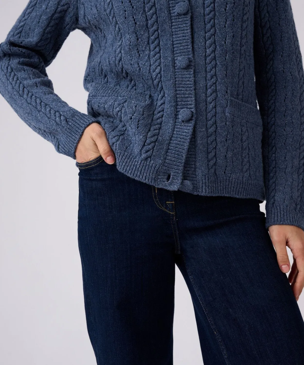 Gilet-veste torsadé 100% laine