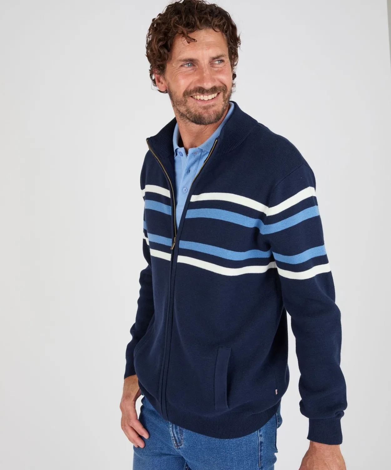 Gilet zippé col montant