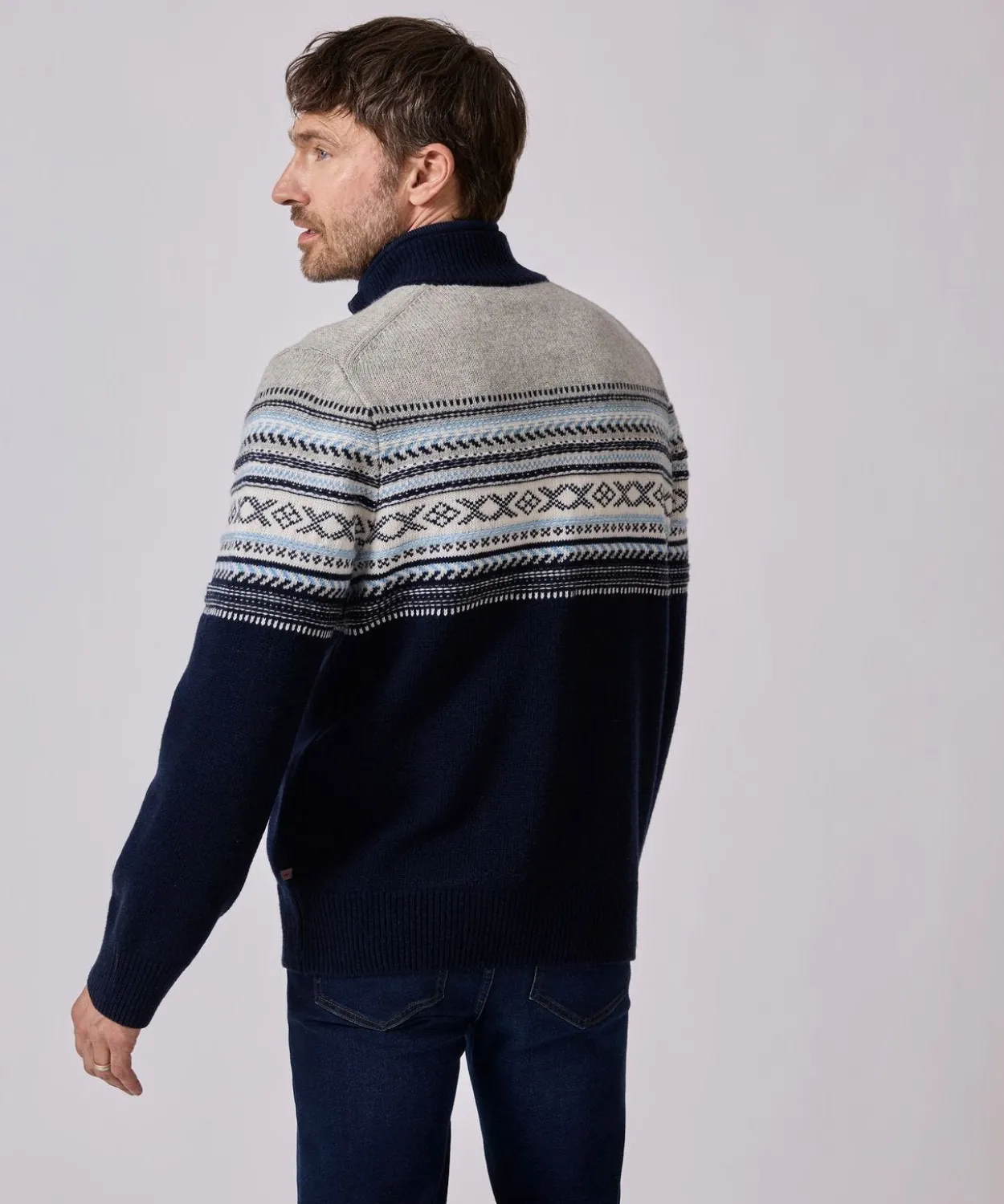 Gilet zippé jacquard