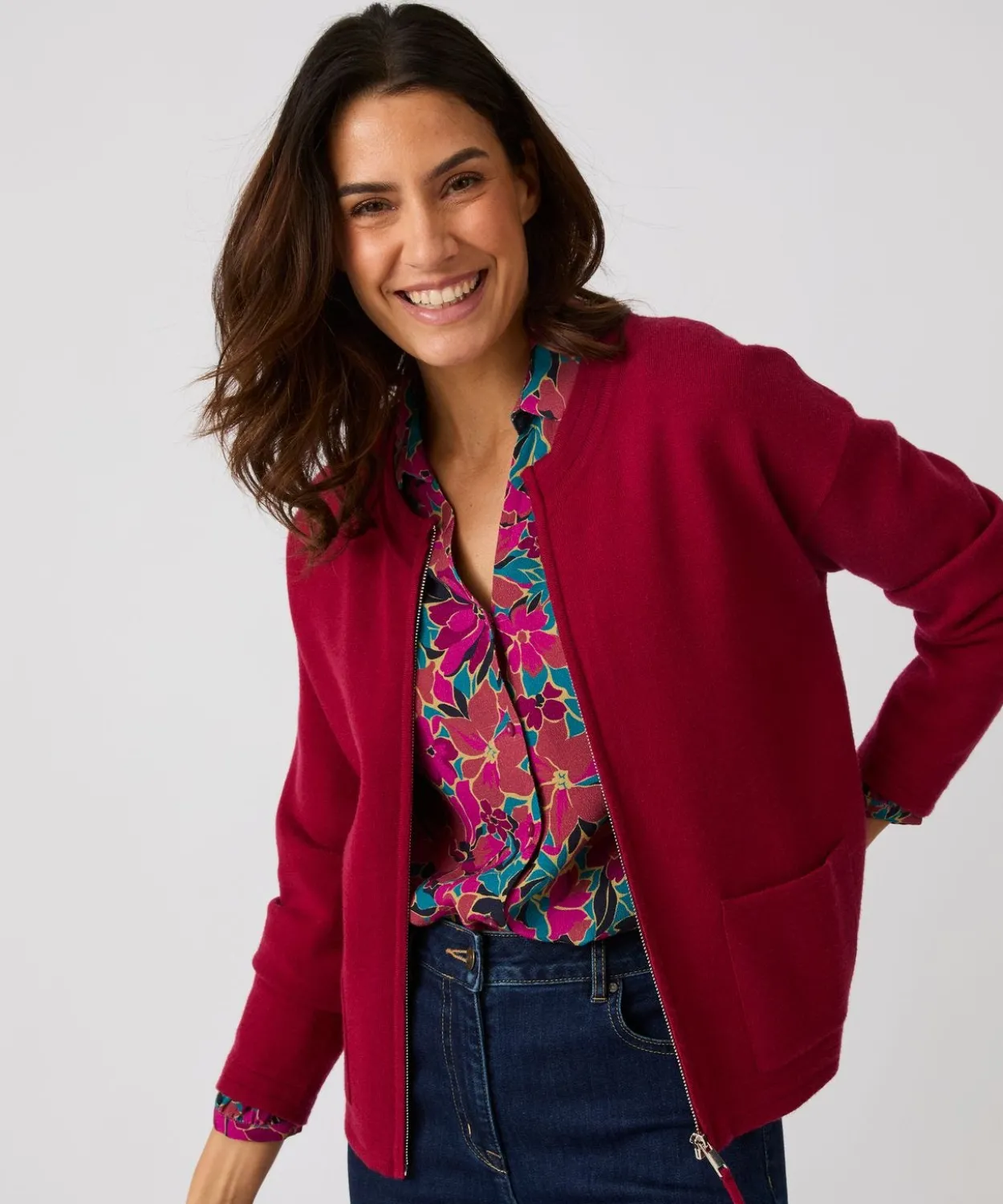 Gilet zippé maille milano