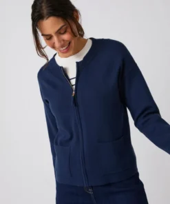 Gilet zippé maille milano