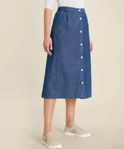 Jupe ample boutonnée