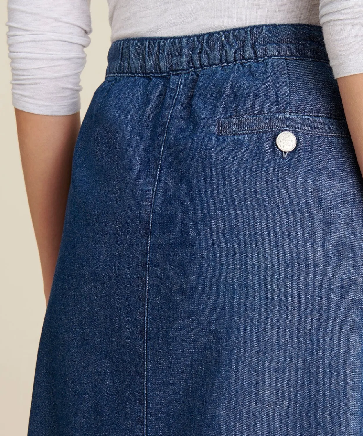 Jupe ample boutonnée