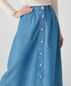 Jupe ample boutonnée