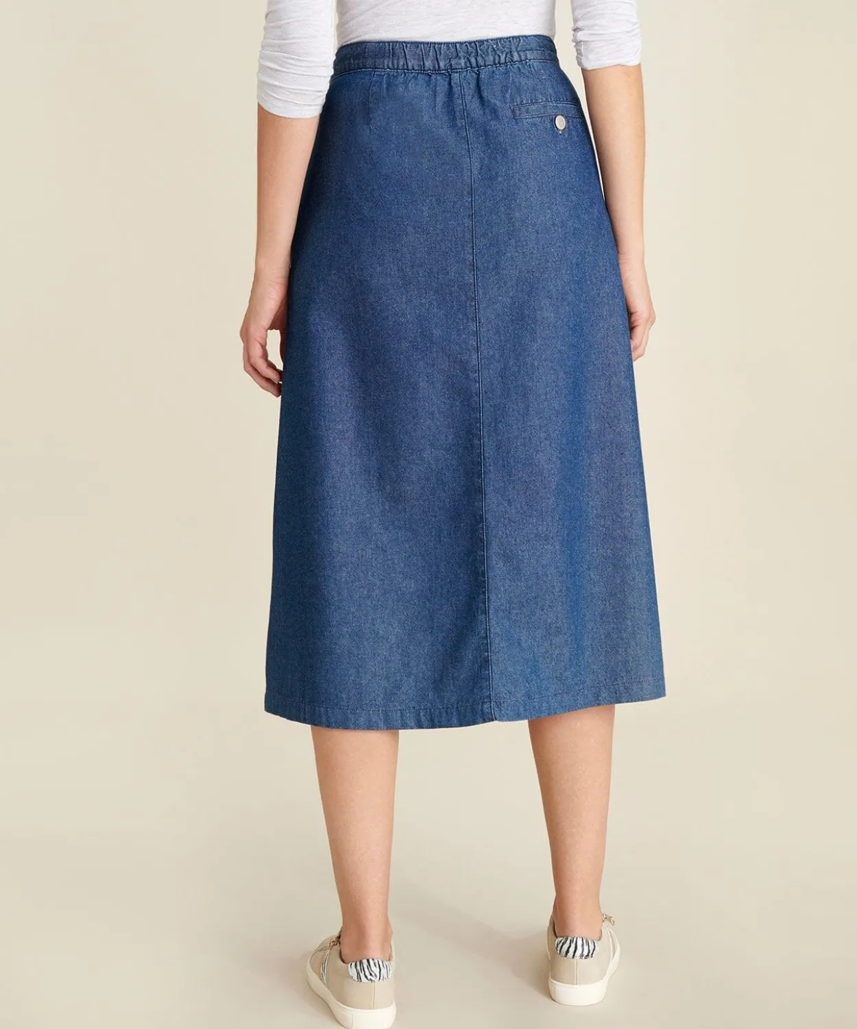 Jupe ample boutonnée