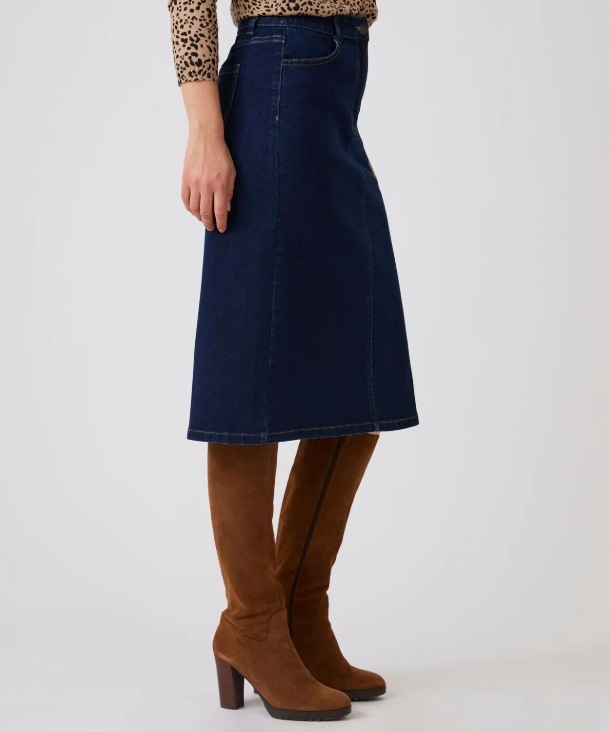 Jupe denim droite