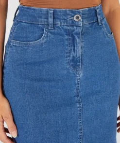 Jupe droite en jean