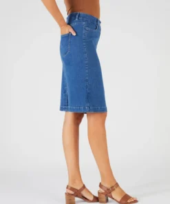 Jupe droite en jean