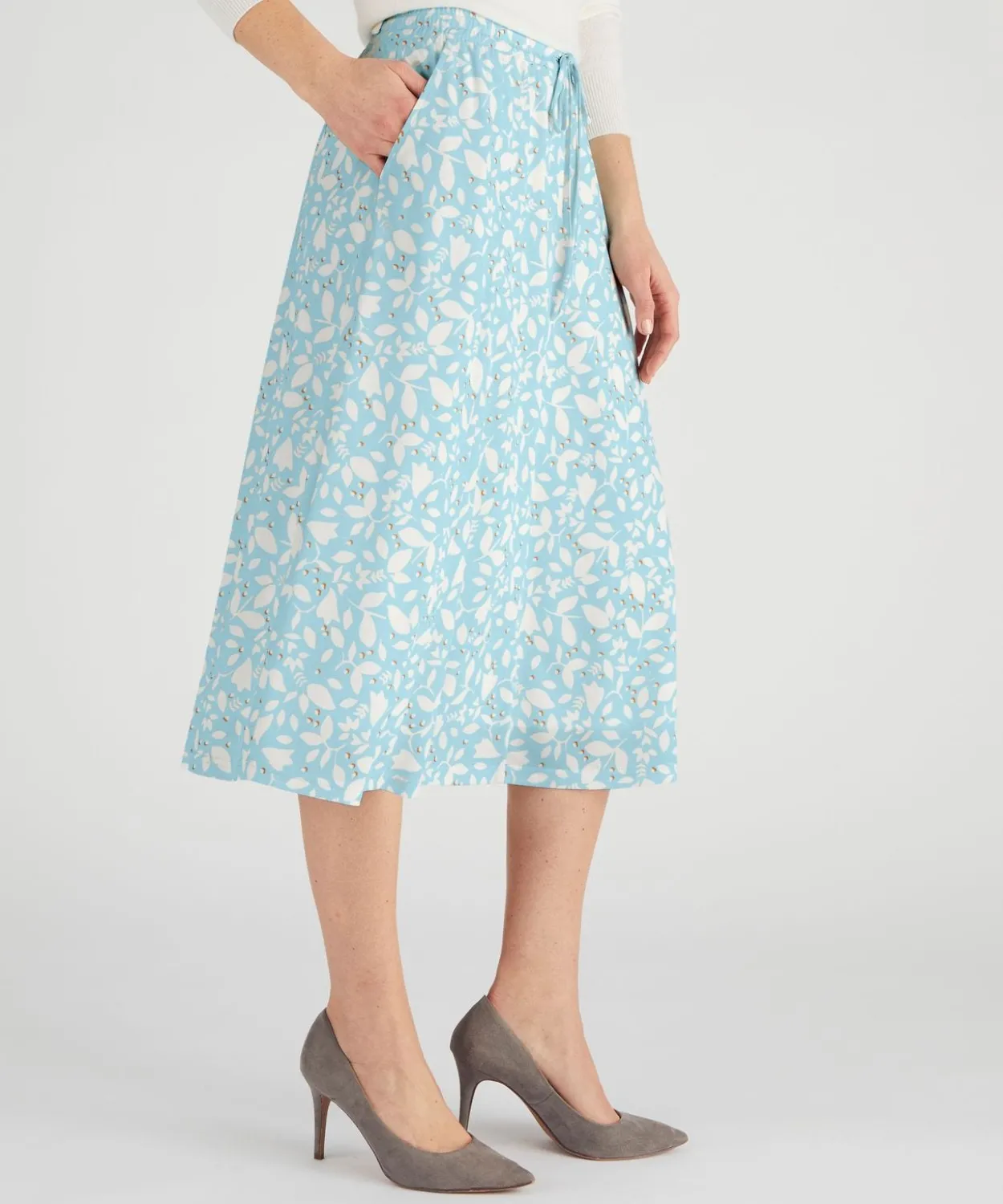 Jupe maille crêpe stretch