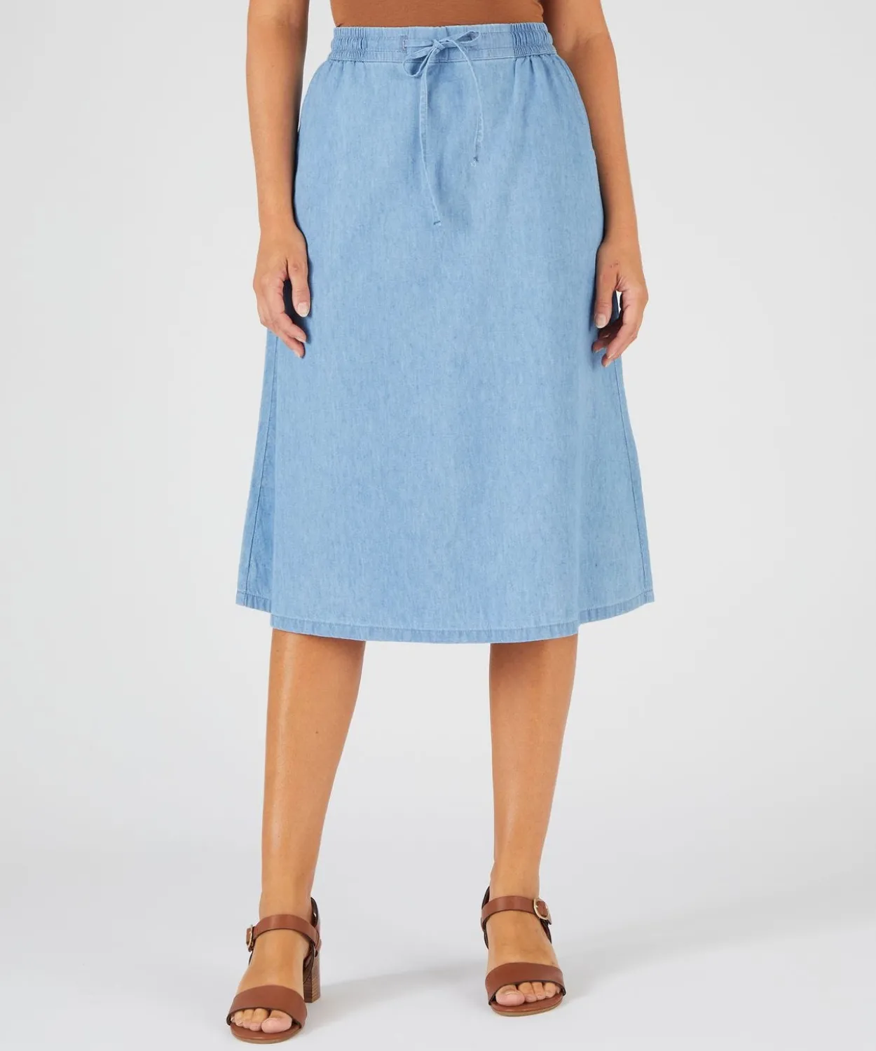 Jupe tissu chambray