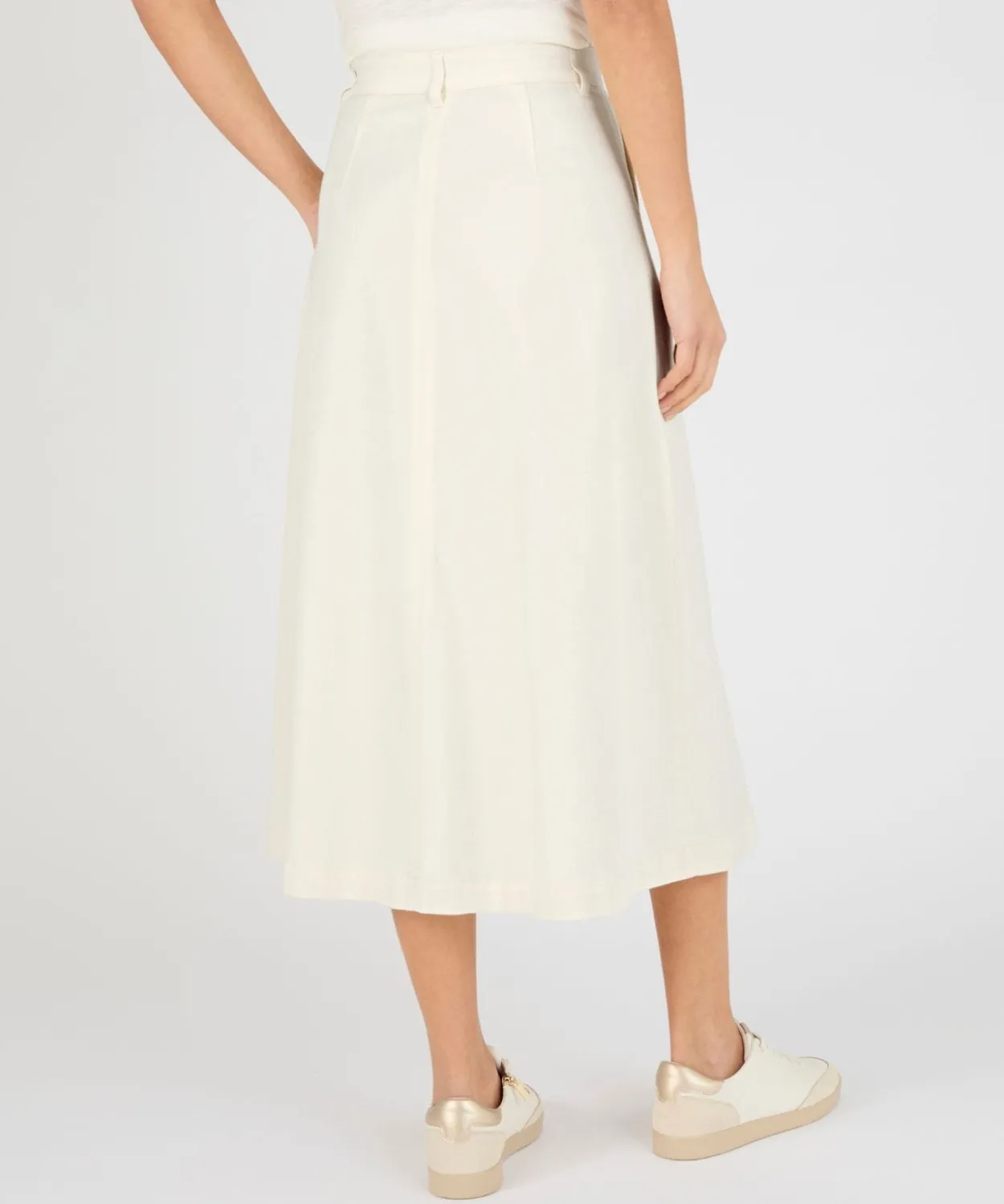 Jupe évasée boutonnée
