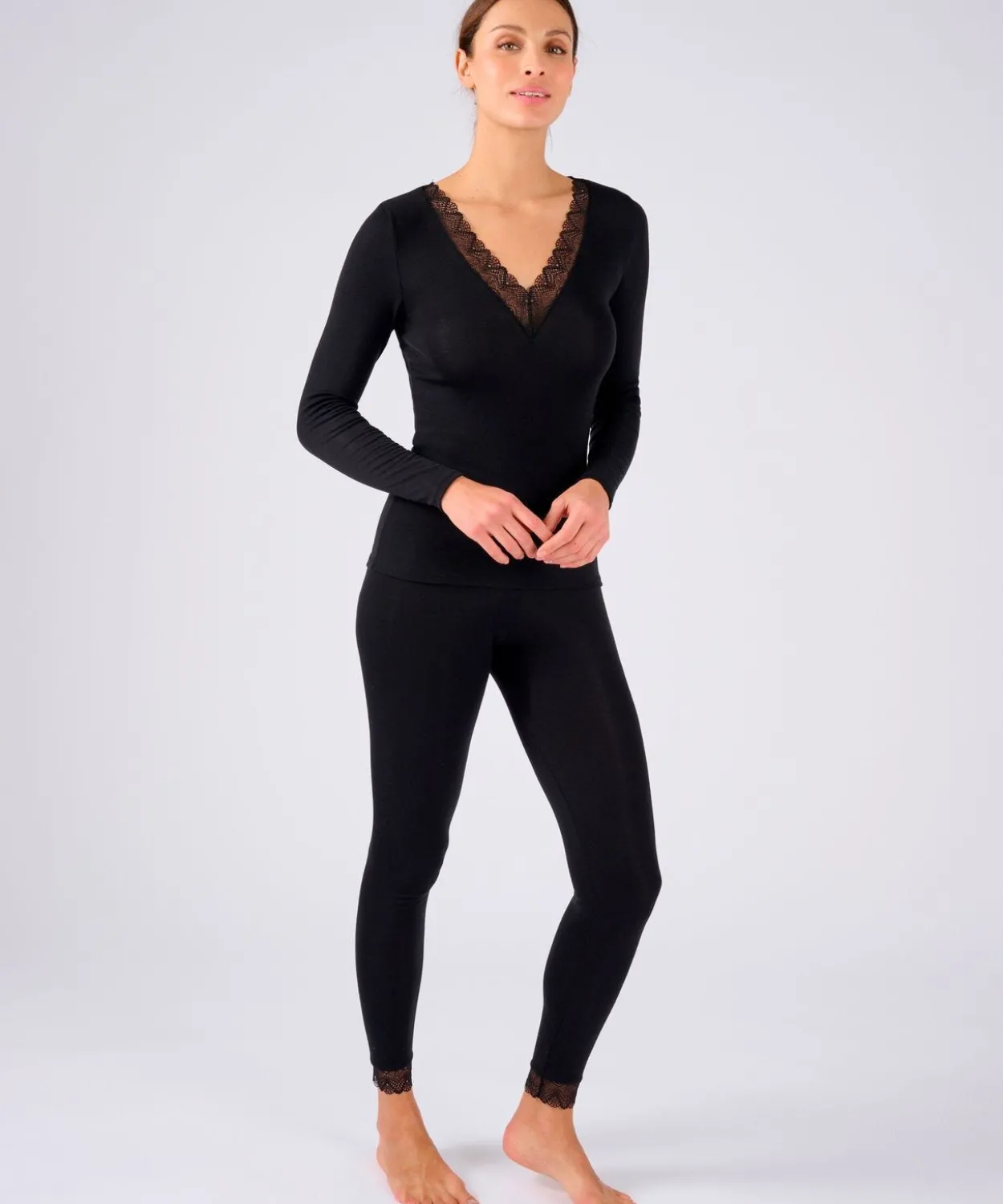 Legging long dentelle Thermolactyl Sensitive