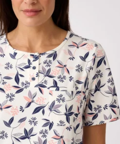 Lot de 2 chemises de nuit jersey pur coton peigné