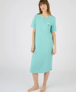 Lot de 2 chemises de nuit jersey pur coton peigné