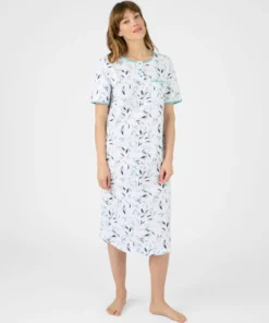 Lot de 2 chemises de nuit jersey pur coton peigné