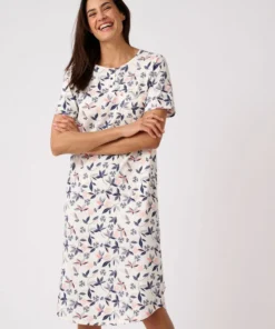 Lot de 2 chemises de nuit jersey pur coton peigné