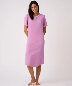 Lot de 2 chemises de nuit jersey pur coton peigné