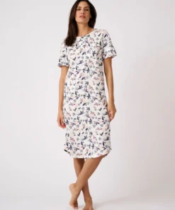 Lot de 2 chemises de nuit jersey pur coton peigné