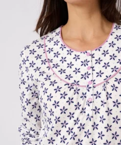 Lot de 2 chemises de nuit jersey pur coton peigné