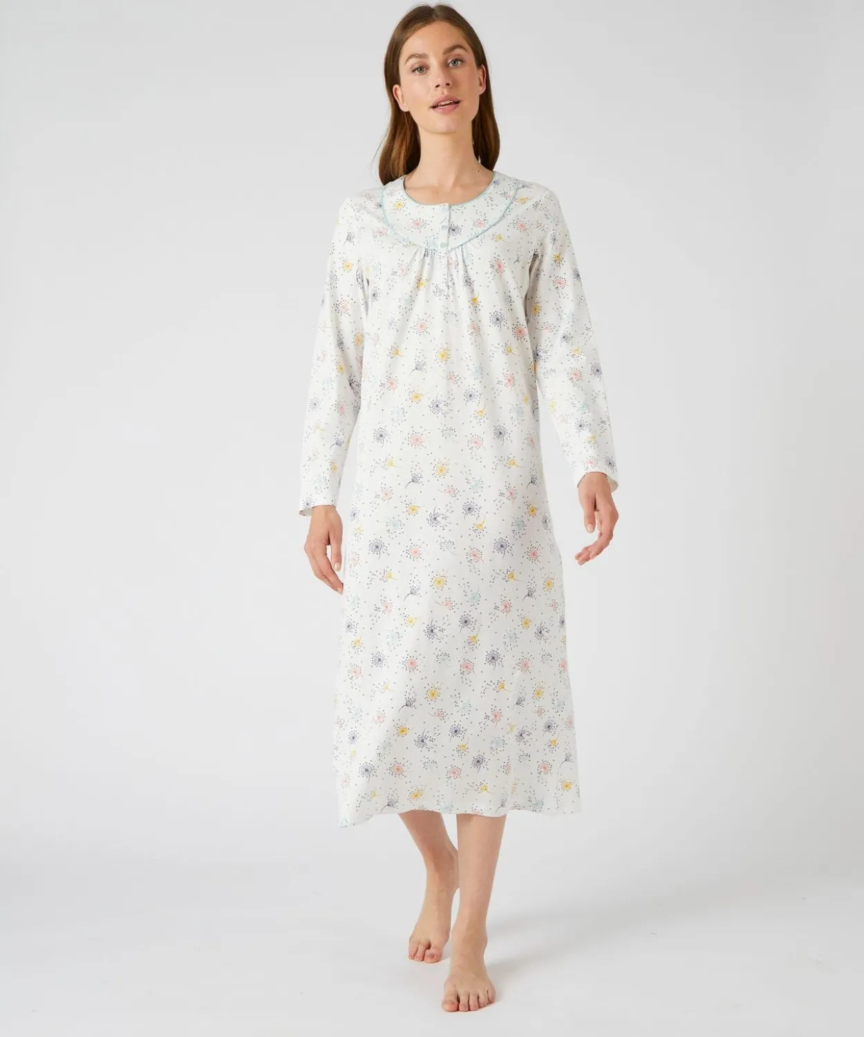 Lot de 2 chemises de nuit jersey pur coton peigné