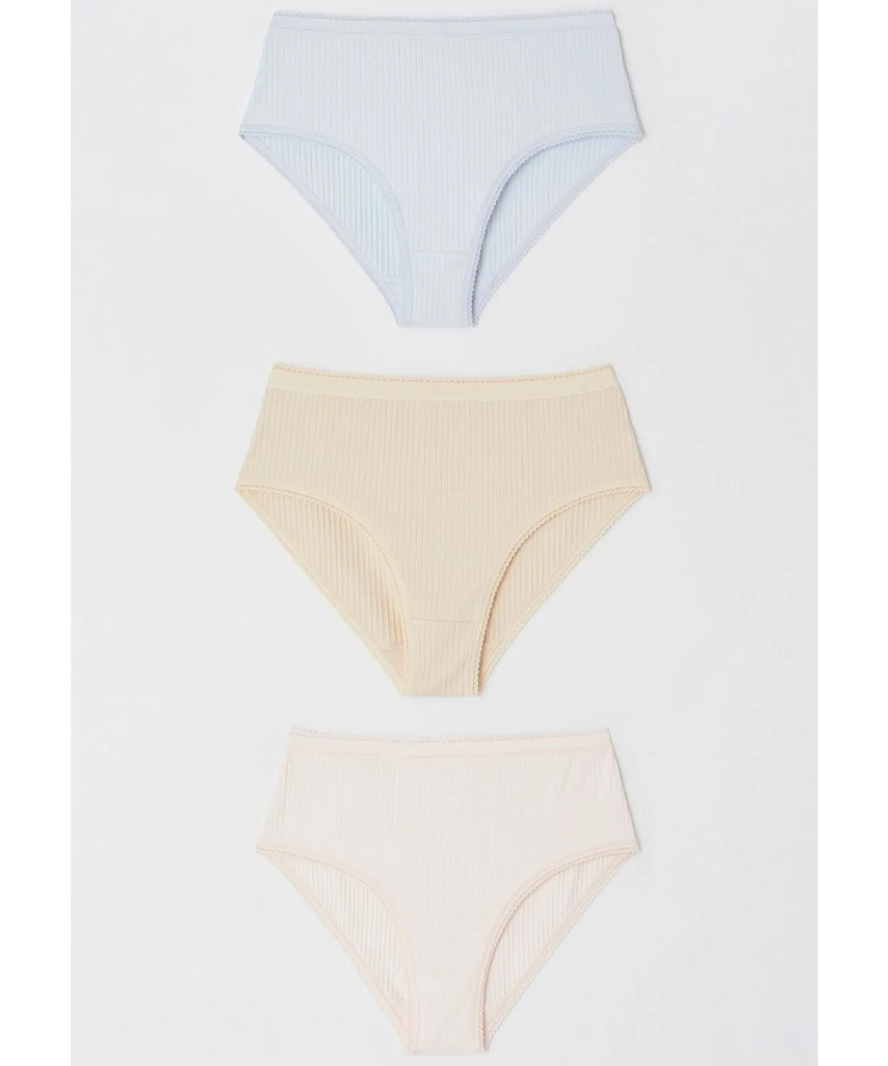 Lot de 3 culottes maxi côtes plates