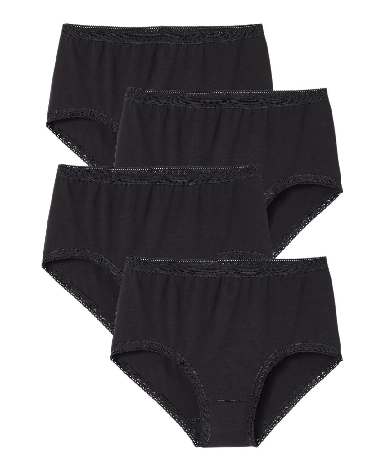 Lot de 3 culottes midi coton stretch + 1 GRATUITE