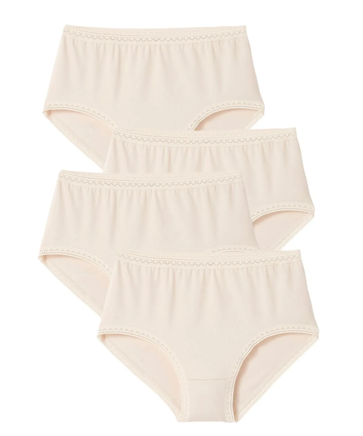 Lot de 3 culottes midi coton stretch + 1 GRATUITE