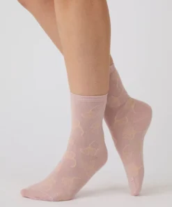 Lot de 2 paires de chaussettes brodées fil brillant