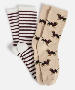 Lot de 2 paires de chaussettes fantaisie.