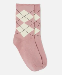 Lot de 2 paires de chaussettes losanges soie et Thermolactyl