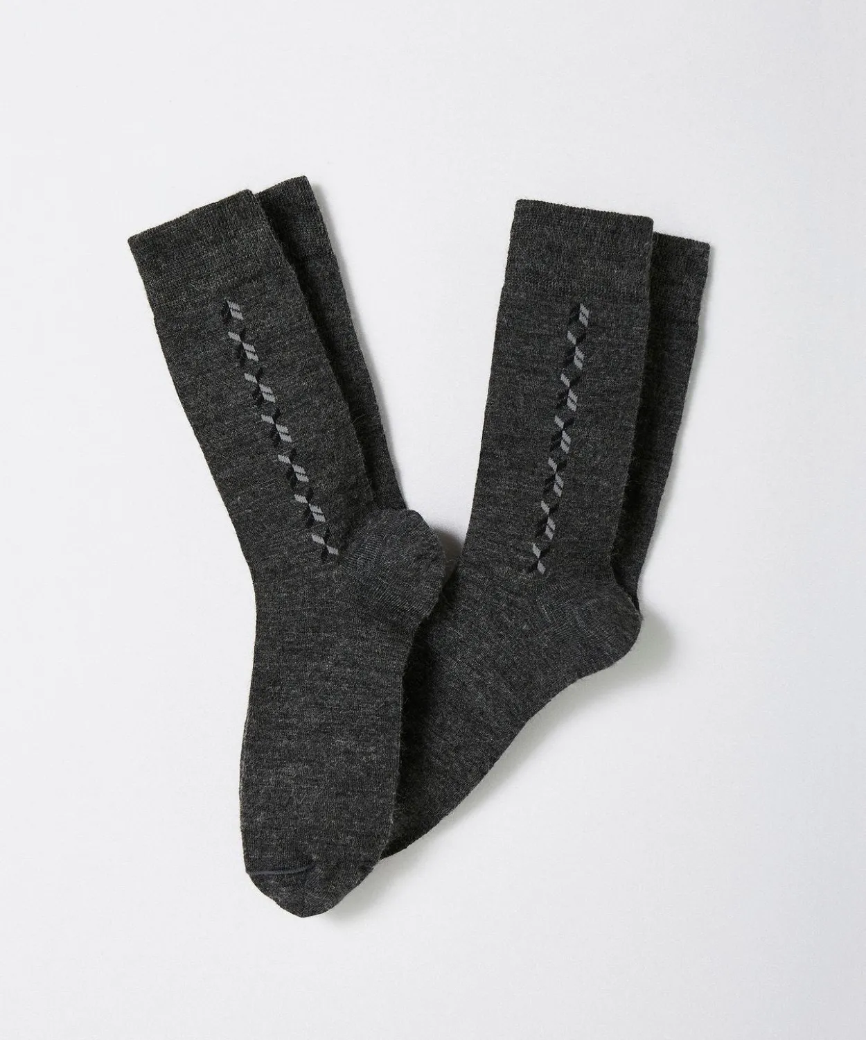 Lot de 2 paires de chaussettes maille jersey mélange laine Thermolactyl