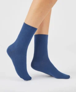 Lot de 2 paires de chaussettes maille côtelée coton biologique