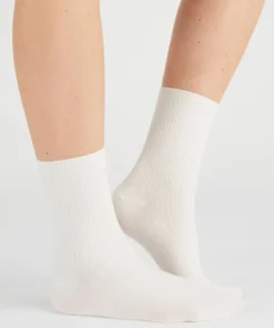 Lot de 2 paires de chaussettes maille côtelée coton biologique