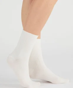 Lot de 2 paires de chaussettes maille côtelée coton biologique
