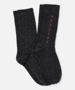 Lot de 2 paires de chaussettes Thermolactyl en maille laineuse