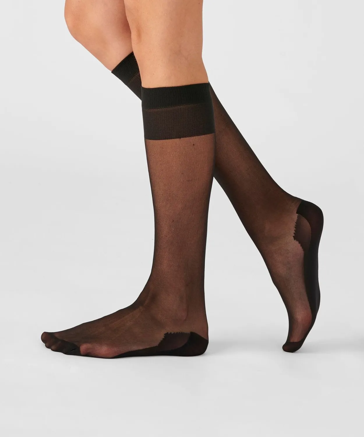Lot de 4 paires de mi-bas mousse 20D.