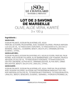 Lot de 3 savons de Marseille