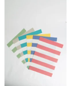 Lot de 6 sets de table rayés