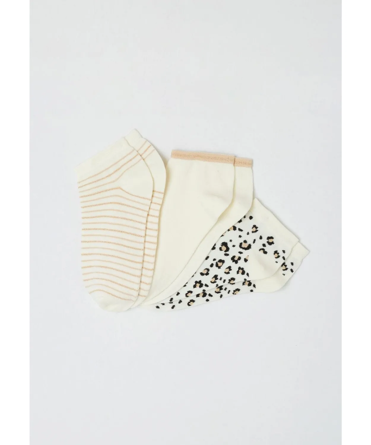 Lot de 3 socquettes fantaisie